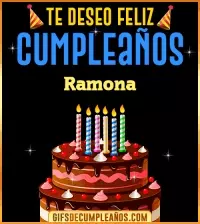 GIF Te deseo Feliz Cumpleaños Ramona